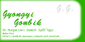 gyongyi gombik business card